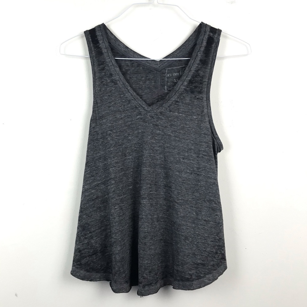 🆕 We the Free People Black Gray burnout tank Top - Picture 3 of 7